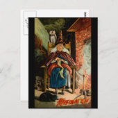 Hexe am Feuerplatz Postkarte (Vorne/Hinten)