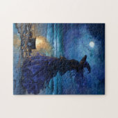 Hexe am Mondlicht Puzzle (Horizontal)