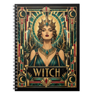 Hexe, Art Deco Mythisch Notizblock