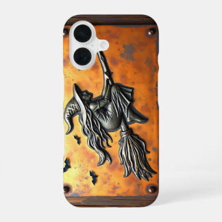 HEXE AUF BESEN HALLOWEEN OKKULTISMUS iPhone 16 HÜLLE