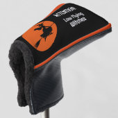 Hexe auf Broom Golf Headcover (3/4 Vorderseite)