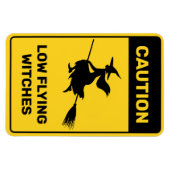 Hexe auf Broom Magnet (Horizontal)