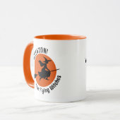 Hexe auf Broom Tasse (Vorderseite Links)
