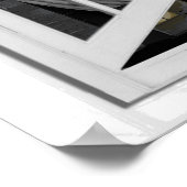 Hexe auf Broomstick-Fensteransicht Poster (Ecke)