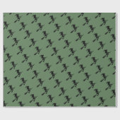 Hexe auf Broomstick Geschenkpapier (Flach)