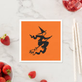 Hexe auf Broomstick Halloween 4Nellie Serviette (Beispiel)
