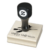 Hexe auf Broomstick Halloween Design Holz Briefmar Gummistempel (Stempel)
