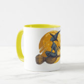 Hexe auf Broomstick Tasse (Vorderseite Links)