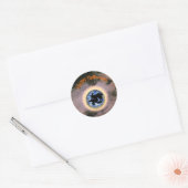 Hexe auf Broomstick Vollmond Halloween Runder Aufkleber (Umschlag)