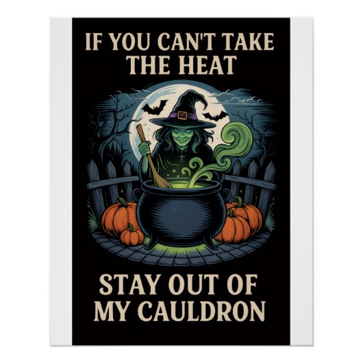 Hexe auf dem Cauldron-Poster Poster (Vorderseite)
