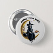 Hexe auf dem Mond Button (Vorne & Hinten)