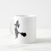 Hexe auf einem Brromstick Kaffeetasse (Vorderseite Links)