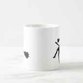 Hexe auf einem Brromstick Kaffeetasse (Mittel)