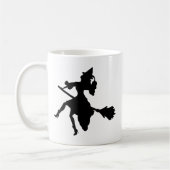 Hexe auf einem Brromstick Kaffeetasse (Links)