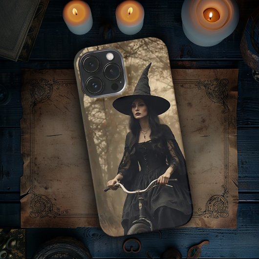 Hexe auf einem Fahrrad iPhone Hülle