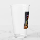 Hexe auf einer Broomstick-Tasse Glas (Rechts)