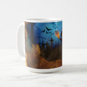 Hexe auf Feuer Kaffeetasse (Vorderseite Links)