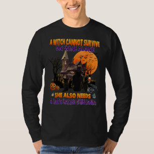 Hexe auf Wein braucht sie ein Chihuahua-Hund Hallo T-Shirt