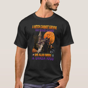 Hexe auf Wein braucht sie ein Lhasa Apso Hund Hall T-Shirt