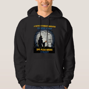 Hexe auf Wein braucht sie eine hässliche Halloween Hoodie