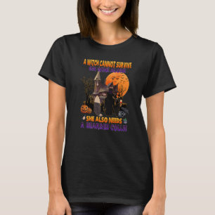 Hexe auf Wein braucht sie einen bärtigen Collie Hu T-Shirt