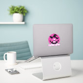 Hexe Aufkleber (Laptop auf Schreibtisch)