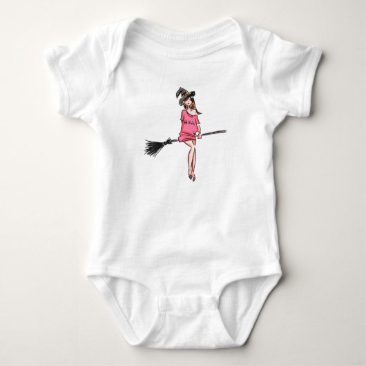 Hexe Baby Strampler (Vorderseite)