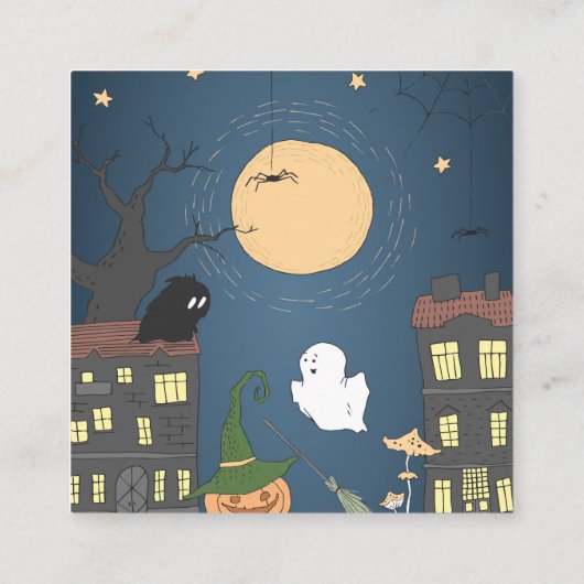 Hexe-Babyparty-Einsatz des Buch-Antrag-| kleiner Begleitkarte (Rückseite)