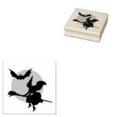 Hexe Bat und Mond Gummistempel (Stempel)