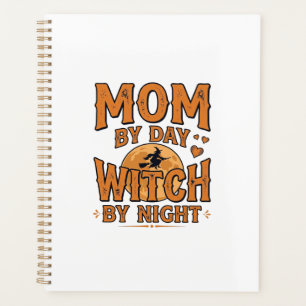 Hexe bei Nacht Mutter bei Tag Halloween-Shirt-Desi Planer
