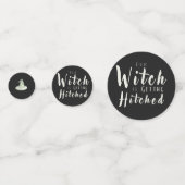 Hexe bekommt Halloween-Brautparty Konfetti (Vorderseiten)