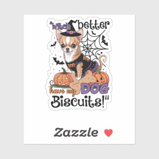 Hexe besser haben meine Hundekuchen Niedliches Hal Aufkleber (Blatt)