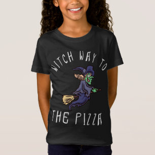 Hexe bis zum PizzaHalloween-FliegenHexe auf B T-Shirt