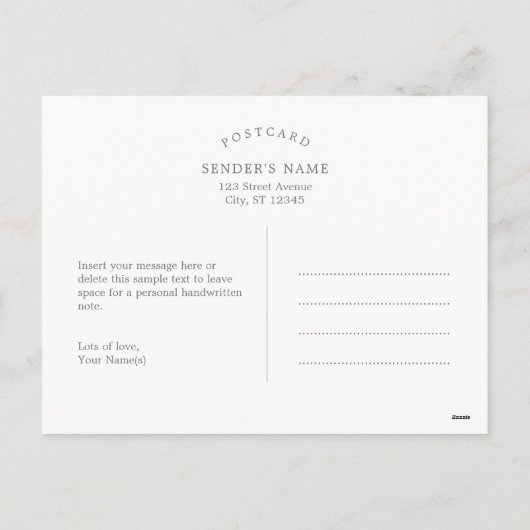 Hexe bis zur Candy Halloween Card Postkarte (Rückseite)