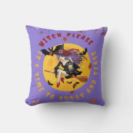 Hexe bitte, es ist Zeit zu reden und blau zu putze Kissen