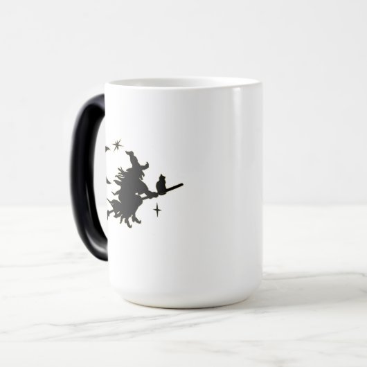 Hexe bitte | Funny Halloween Zitat Verwandlungstasse (Vorderseite Links)