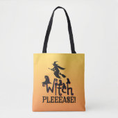Hexe bitte Gold Bold Moderne Hexe Halloween Tasche (Vorderseite)