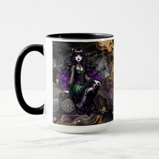 Hexe bitte! Gothic Pagan Hexe Halloween Fantasy Tasse (Links)