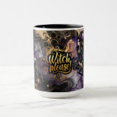Hexe bitte! Gothic Pagan Hexe Halloween Fantasy Tasse (Zentrum)