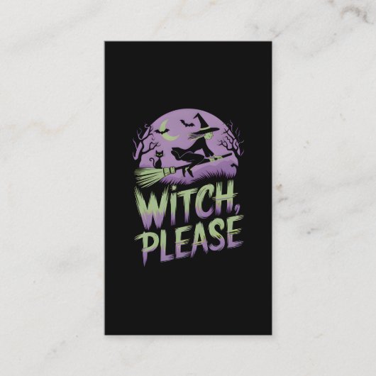 Hexe bitte | Halloween Festival Visitenkarte (Vorderseite)