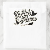 Hexe bitte | Halloween Rechteckiger Aufkleber (Tasche)