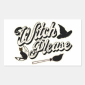 Hexe bitte | Halloween Rechteckiger Aufkleber (Vorderseite)