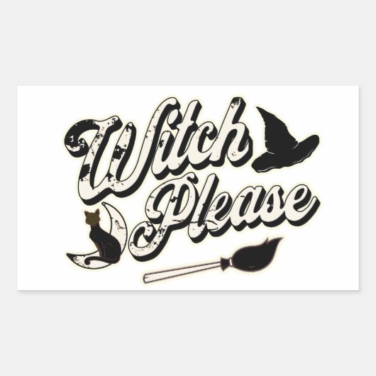 Hexe bitte | Halloween Rechteckiger Aufkleber (Vorderseite)