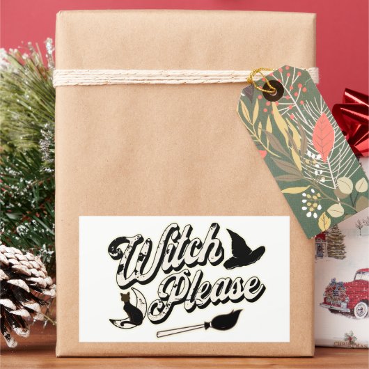 Hexe bitte | Halloween Rechteckiger Aufkleber (Feiertag)