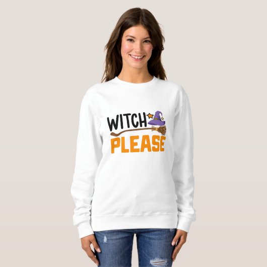 Hexe bitte Halloween Sweatshirt (Vorne ganz)