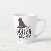 Hexe bitte Halloween Thema Latte Tasse (Rechts)
