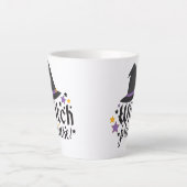 Hexe bitte Halloween Thema Latte Tasse (Vorderseite)