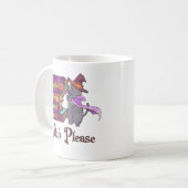 Hexe bitte - Hexenkatze Kaffeetasse (Vorderseite Links)
