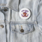 Hexe bitte Highland Cow Halloween Button (Beispiel)