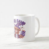 Hexe bitte Highland Cow Halloween Kaffeetasse (VorderseiteRechts)
